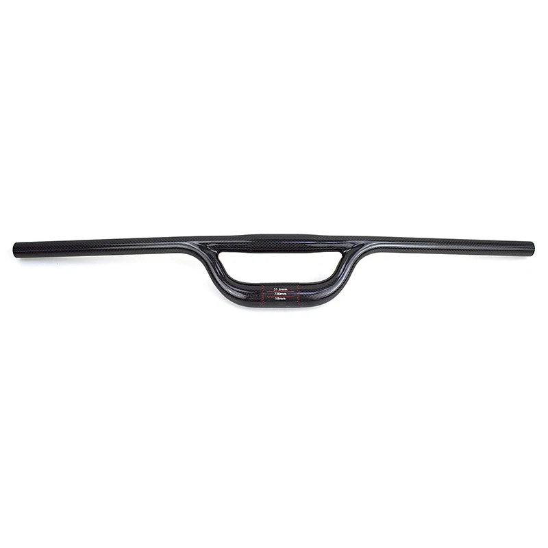 Neuer Kinderfahrradlenker Matt 3K Vollcarbonfaser Fahrradlenker 9,5 Grad Rückenwärtsneigung Doppelrohr Carbonlenker MTB 66mm Höhe – Detail 9