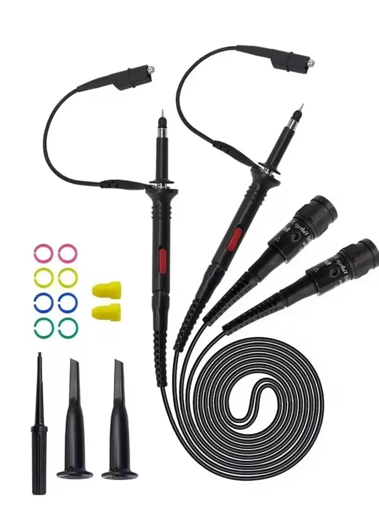 Sonda oscyloskopowa Cleqee P2000 Series DC-100MHz~200MHz do Tektronix HP X1/X10 P2100 P2200, zestaw przewodów testowych BNC — zdjęcie 2