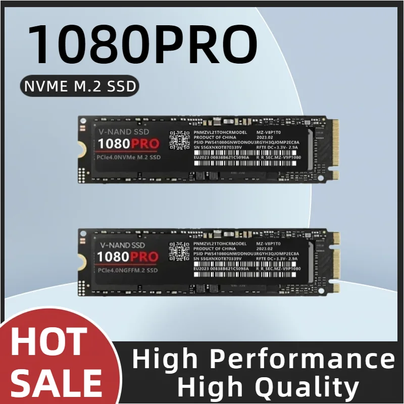1080Pro Original M.2 2280 NVMe SSD 512GB 1TB 2TB 4TB PCIe 4.0 7400MB/s High Read Speed Internal Solid Drive for Gaming PC