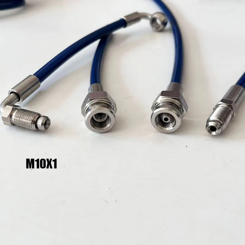 Motorcycle Cars Hydraulic Brake Hose Line Stainless Steel Joint Male M10x1 Famale Automobile Racing Disc Brake Clutch Oil Pipe