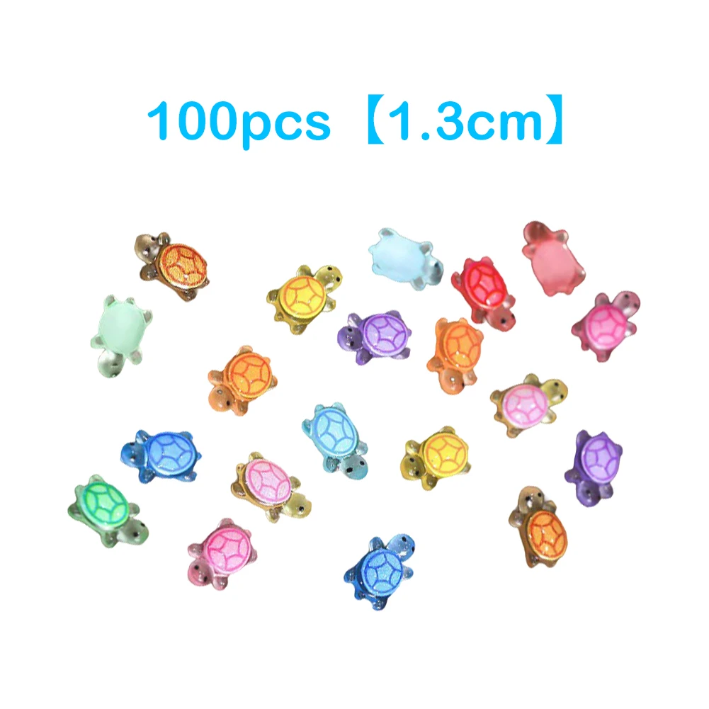 100 pçs luminoso mini tartarugas de resina mini animais de resina estatuetas de tartarugas marinhas para jardim de fadas micro paisagismo decoração
