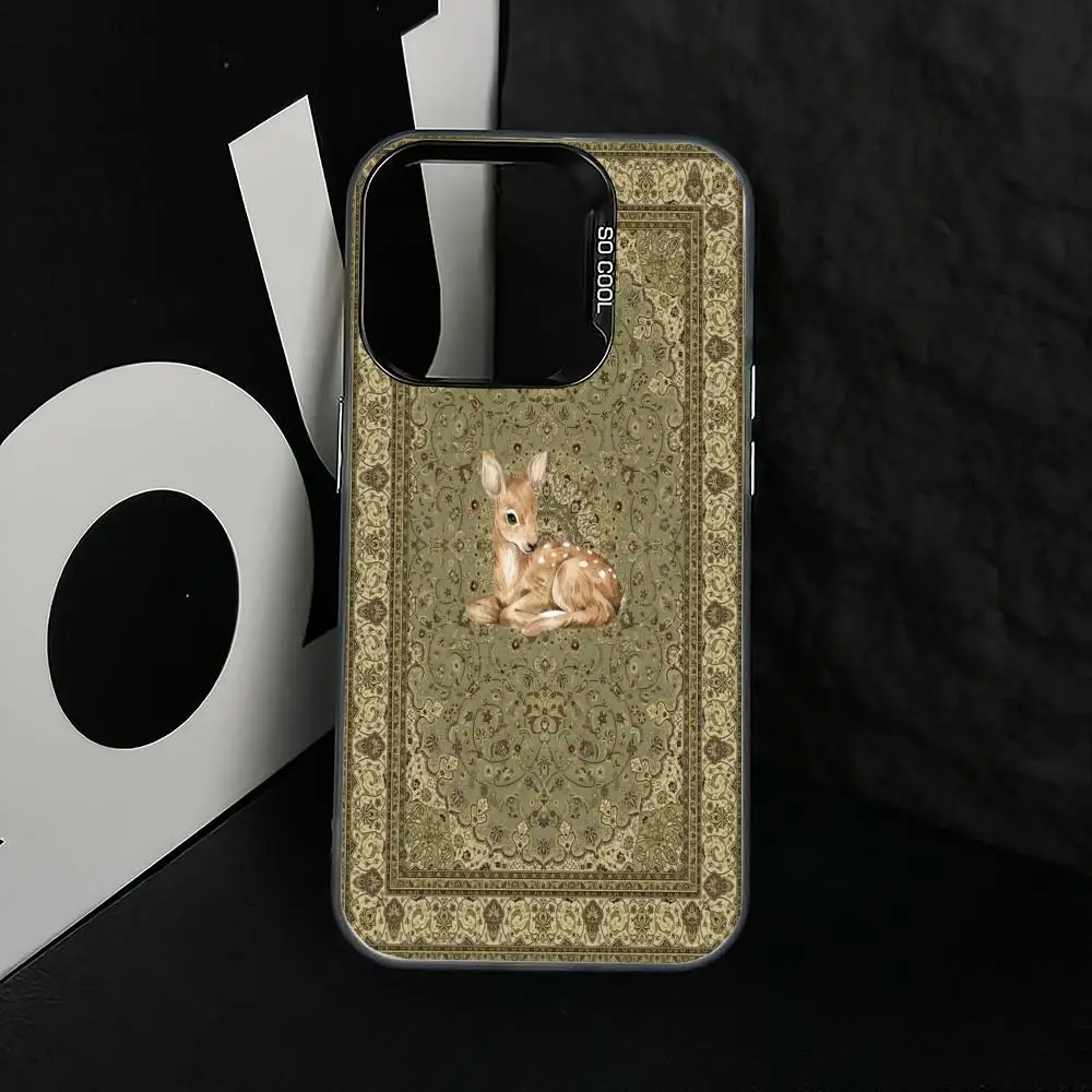 

Persian fawn case for iPhone17 16 15 14 13 12 11 Pro/ Max/Plus shock-proof rear cover anti-fingerprint