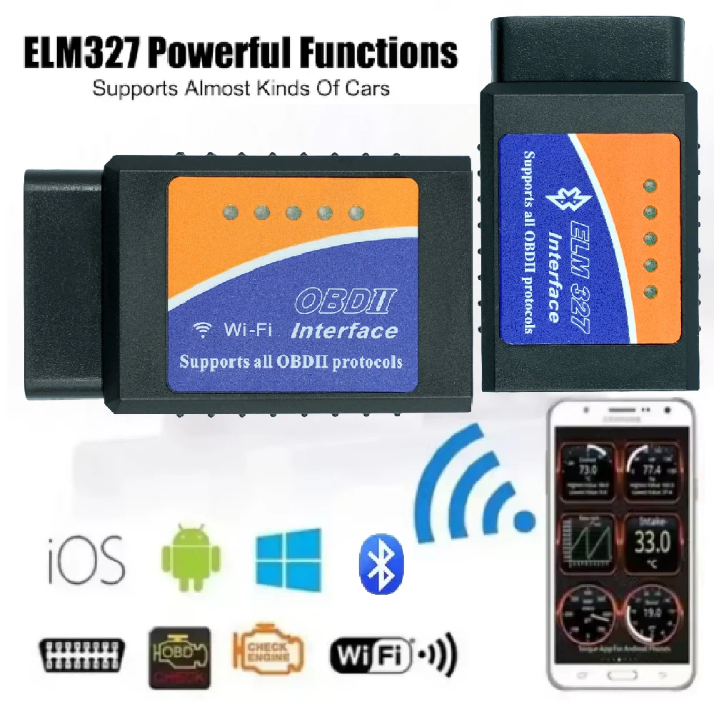 

Лидер продаж ELM327 V2.1 OBD2 сканер Bluetooth/Wi-Fi ELM 327 OBD автомобильный диагностический инструмент для Android/IOS PK Vgate Icar2 считыватель кодов