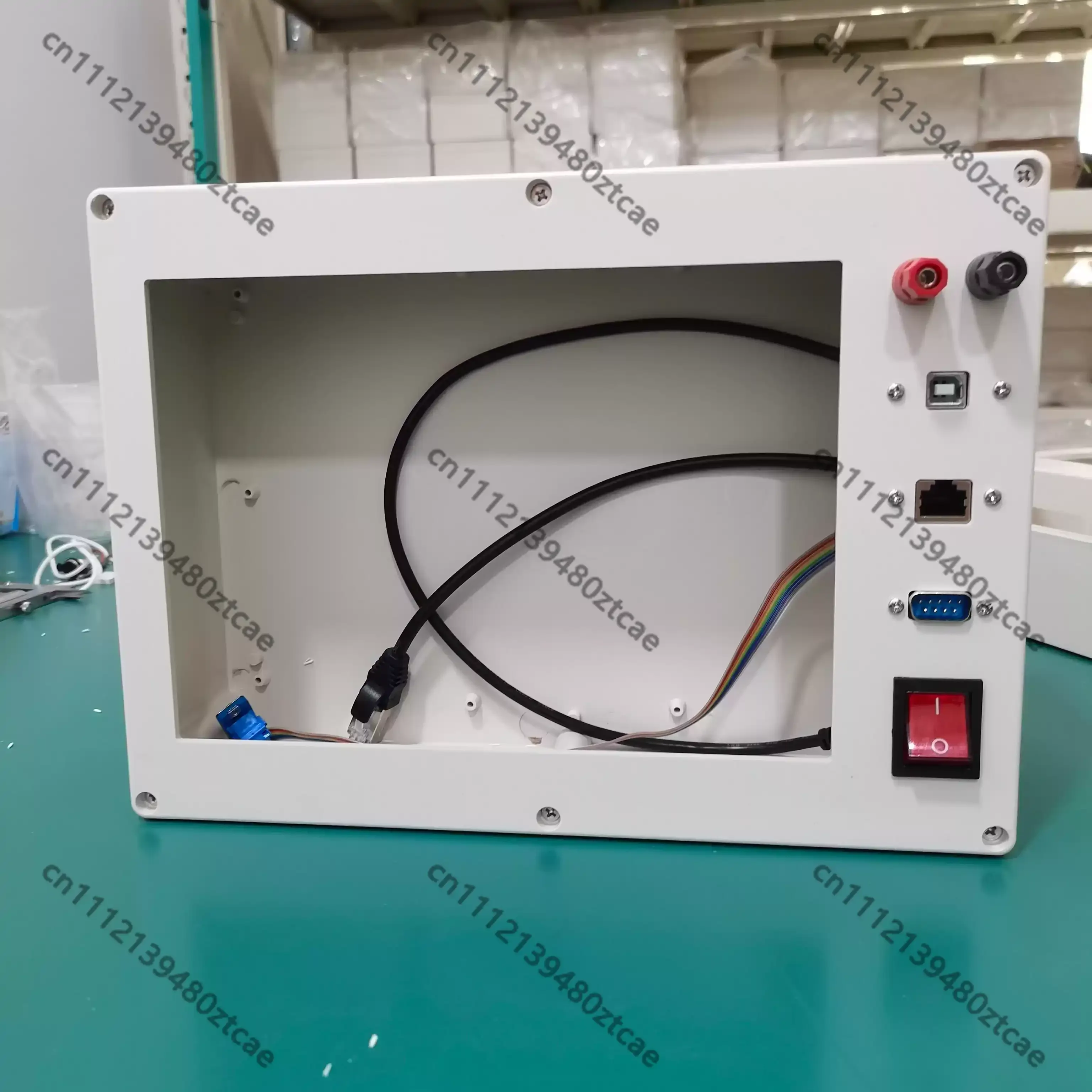 7 Inch Touch Screen Plastic Mount Enclosure 192*138 Outer Size Perforated Panel With External Interfaces For PLC Learning
