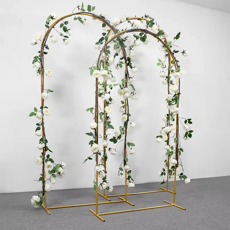 Wedding Round Arch Wedding Supplies Outdoor Lawn Decoration Golden Wedding Arch
