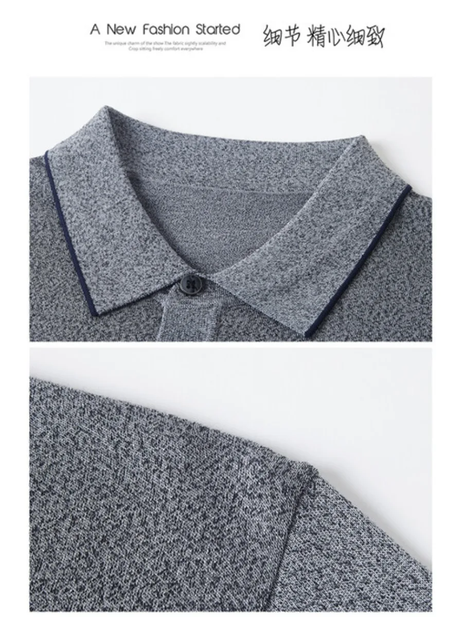 Men's Classic Summer Polo Shirt with Pocket Knitted Short Sleeve Thin Youth Vitality Basic Style Streetwear Casual Business