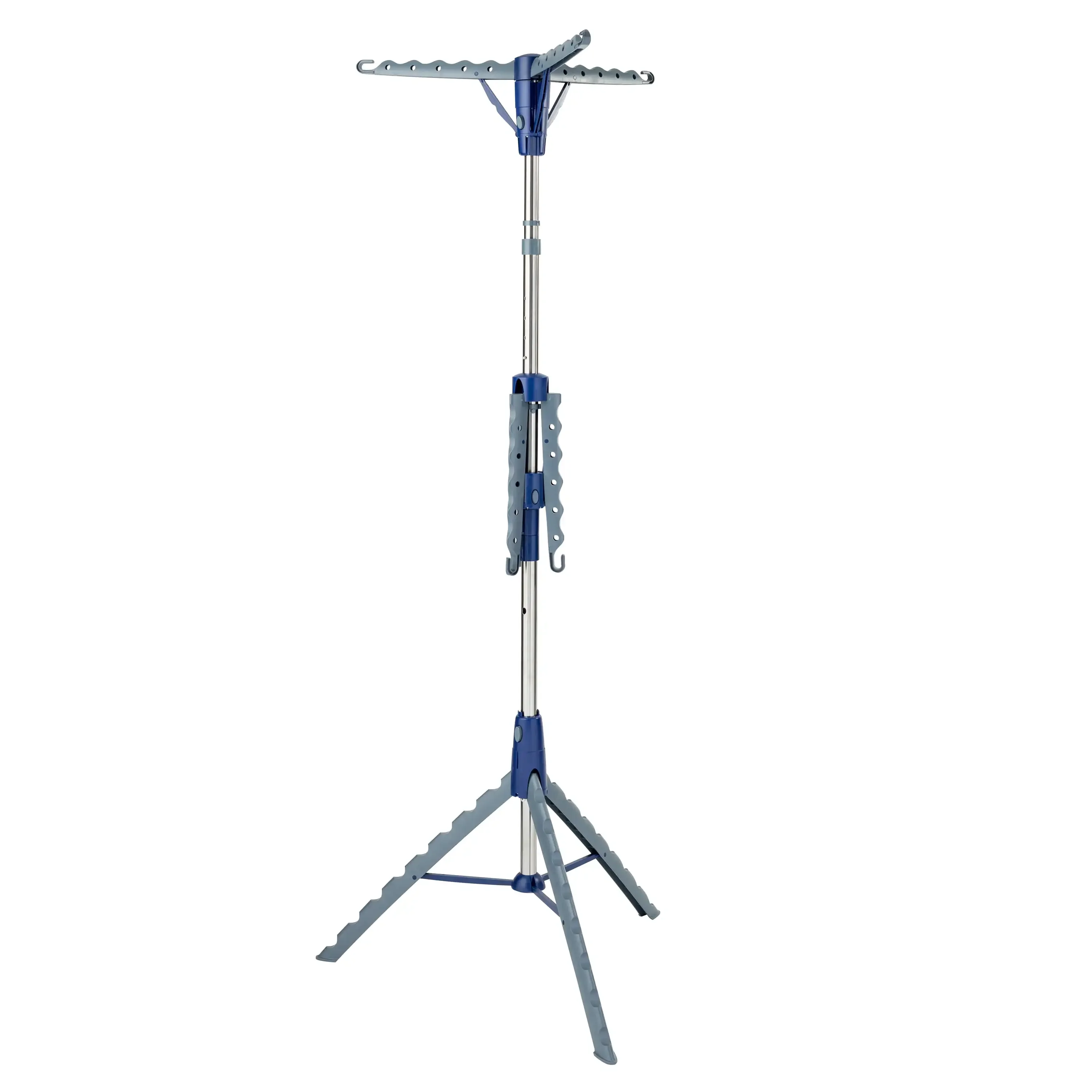 

L # Space-Saving 2-Tier Tripod Hanging Clothes Drying Rack, Steel