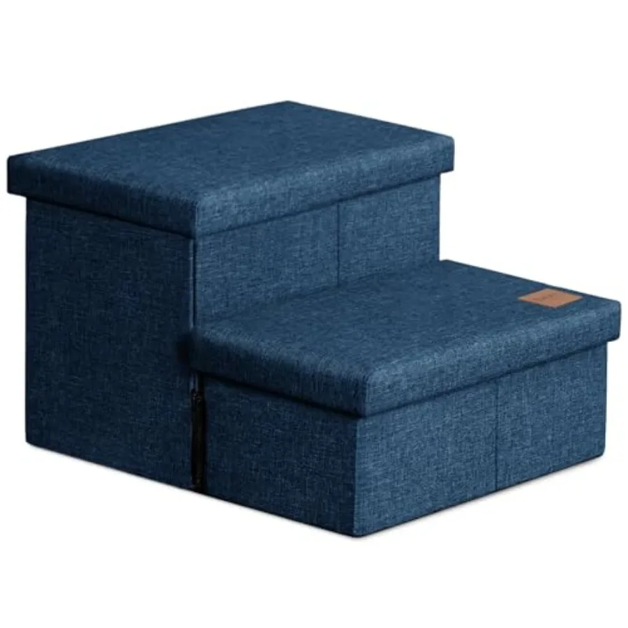 

Dog Stairs with Storage 13" H, Foldable Pet Stairs for Small Medium or Large Dogs, Cat Puppy Steps Ramp with Zip up to 150 lbs,
