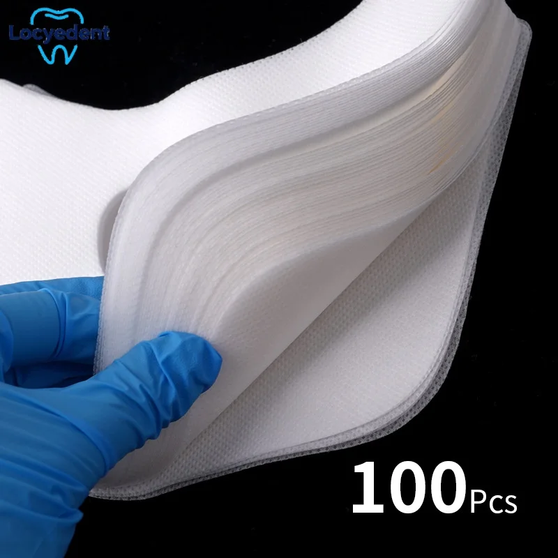 100pcs Dental Oral Cavity Cotton Cloth Towel Face Gauze Dental Face Mask Mouth Mask Dental Cloth Saliva Pad