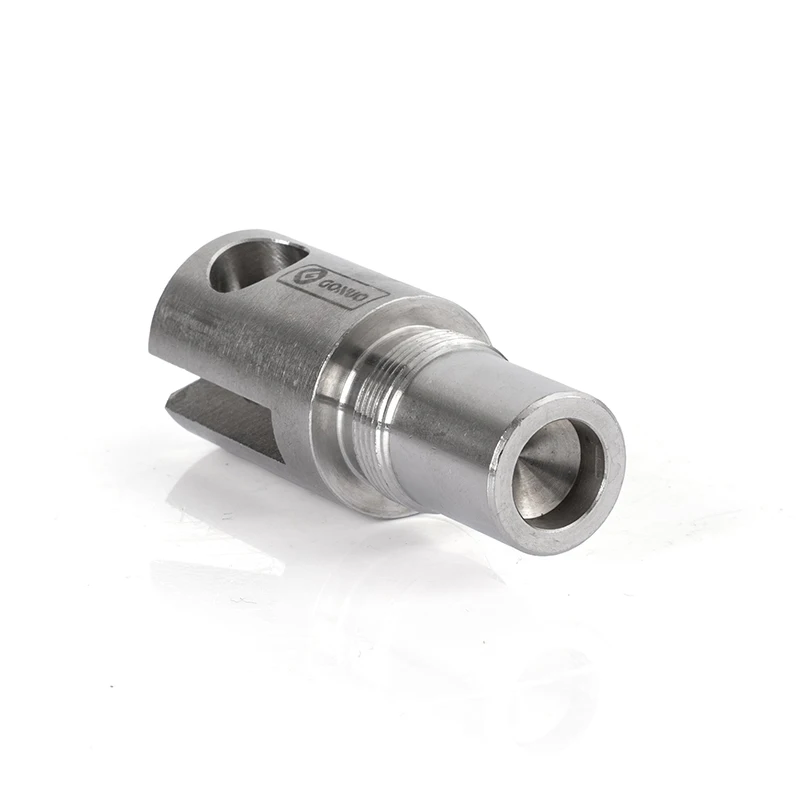 500 pieces OEM ODM Custom CNC Stainless Steel Bright Finish Shouldered Slotted Clevis Pin / Linkage Shaft Through-Hole