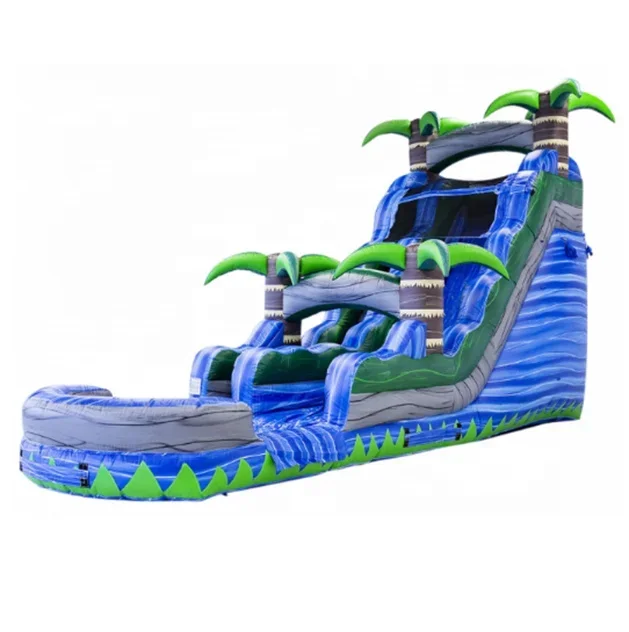 high quality clearance popular inflatable water slide with swimming pool