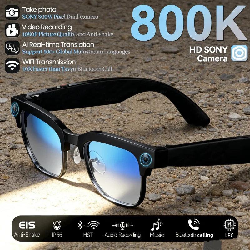 

Умные очки Xiaomi 8K AI с 100-мегапиксельной камерой Chat GPT Touch Спортивные солнцезащитные очки Bluetooth Вызов Видео Музыкальный плеер для мужчин и женщин