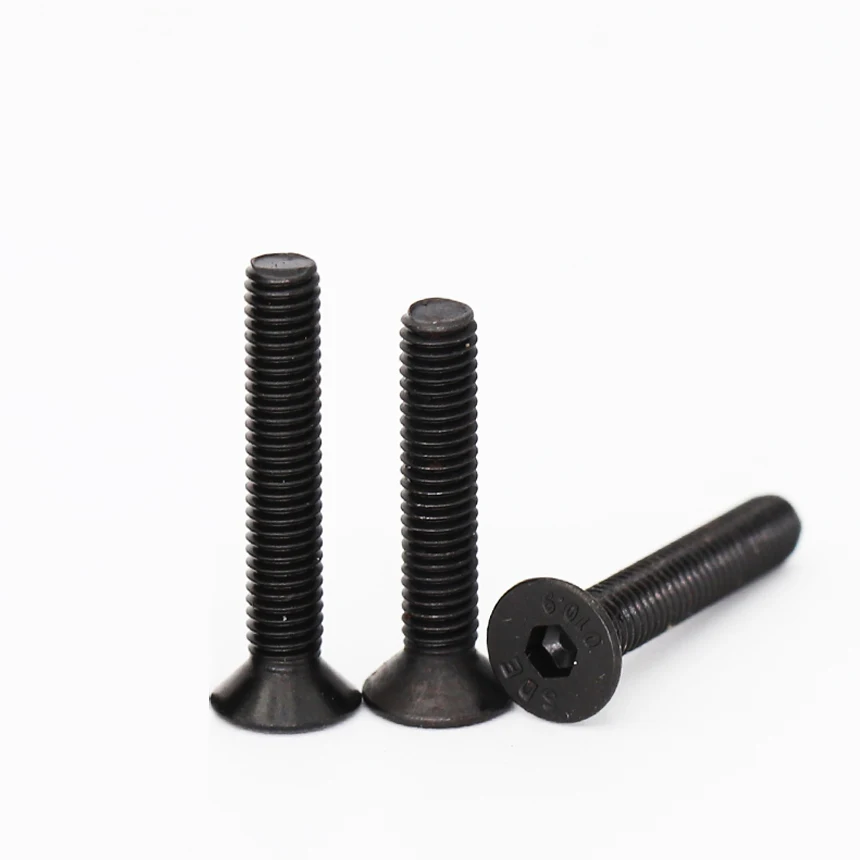 M4 M5 M6 M8 M10 5/6/8/10-100 مللي متر أسود 10.9 الصف الصلب DIN7991 عرافة مسدس المقبس شقة CSK غاطسة ألين مفتاح مسمار لولبي الرأس