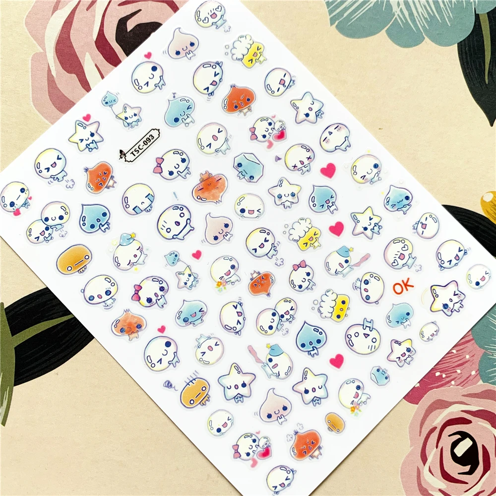 TSC-099 waterdrop floresta waterdrop pequeno homem de fogo alienígena diy 3d volta cola etiqueta do prego decoração do prego arte do prego ornamento