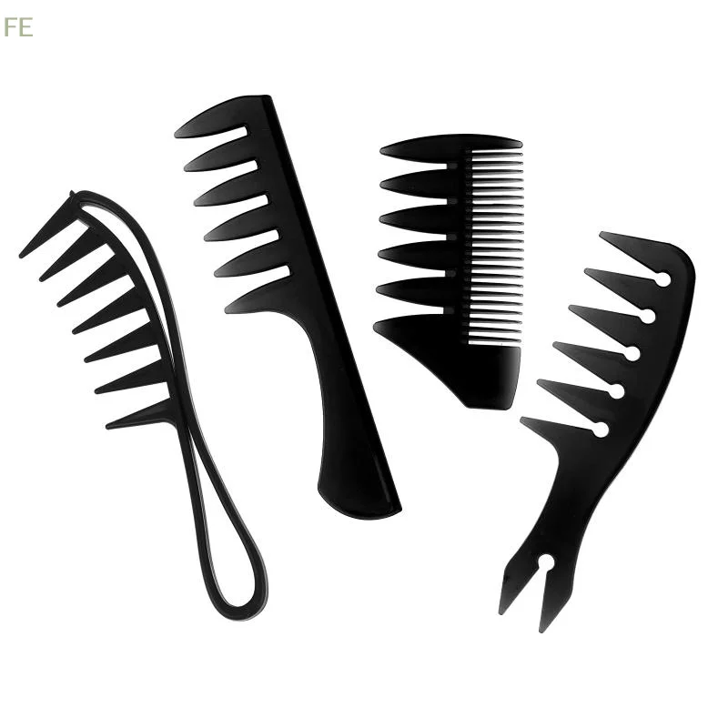 [F] 5Pcs Hair Styling Wide Tooth Comb Hair Pick Texture Comb Slicked-back Undercut Anti Static Comb Styling Comb Set For Men