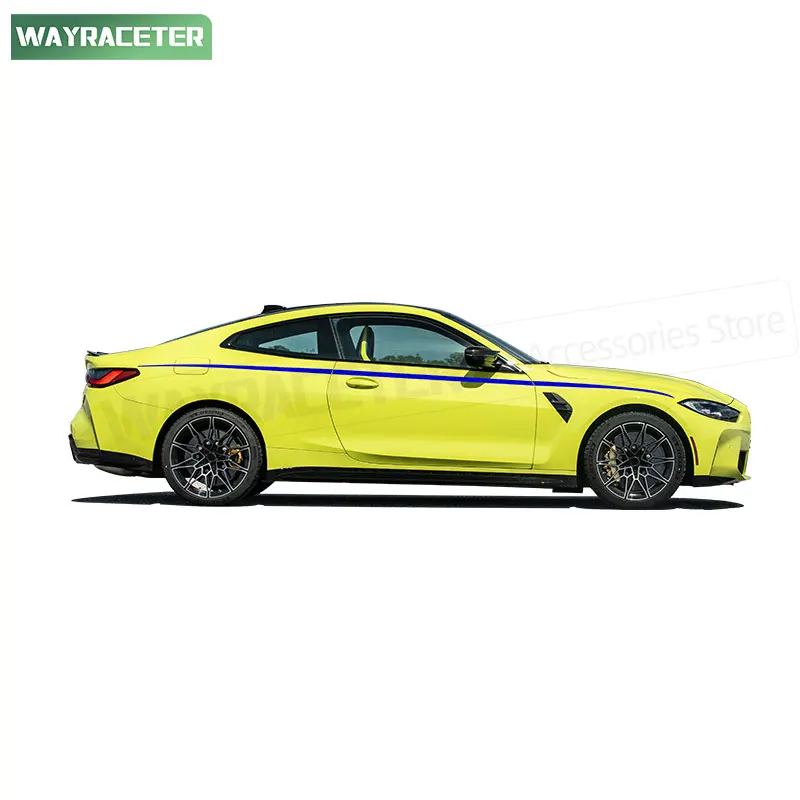 2 قطعة الجانب الباب العلوي المشارب ملصق ألياف الكربون ملصق حائط من الفينيل لسيارات BMW M4 G82 2025 كوبيه للتحويل G83 M الأداء 2024