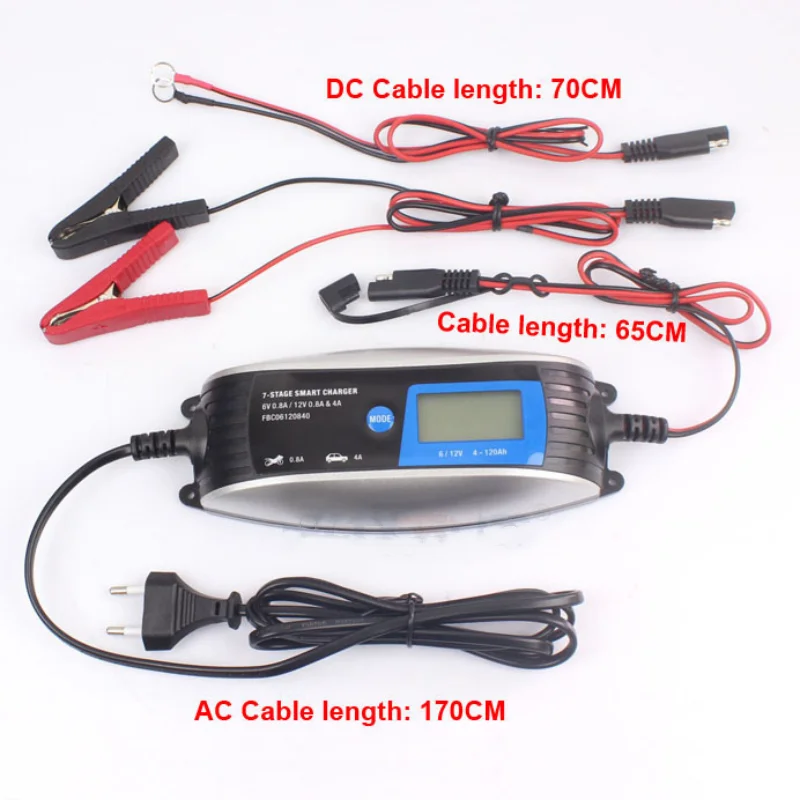 6V 12V Lead Acid Battery Charger 7 stage Smart Car Charger with SAE connector Waterproof outside repair Battery Charger