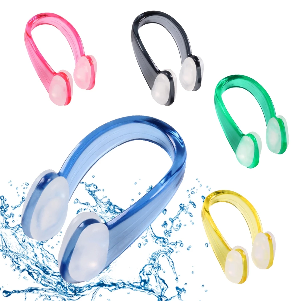 4pcs 6 Colors Silicone Waterproof Swim Earplug Earplug Suit Pool Accessories Swimming Nose Clip