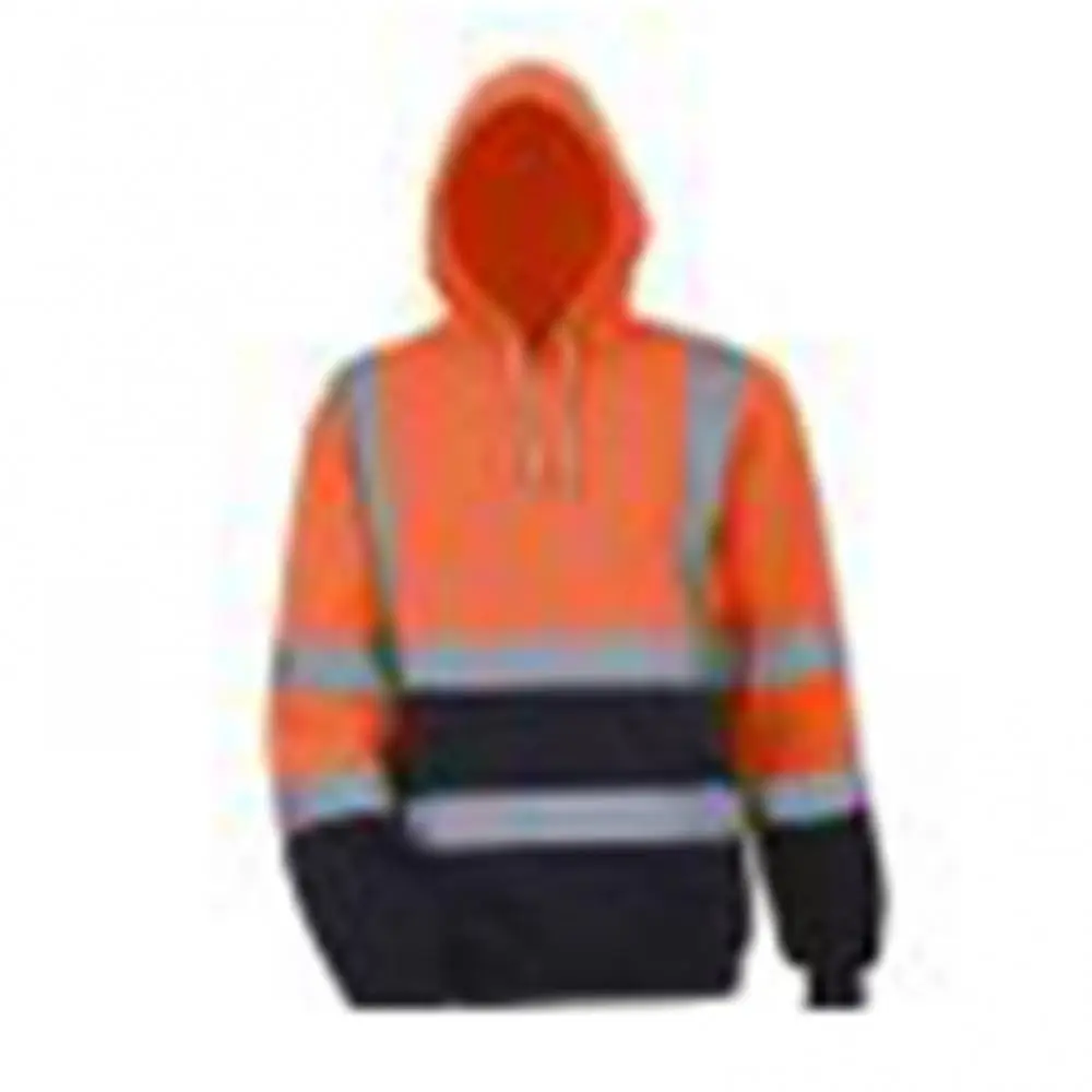 Long Sleeve Pullover Top Hoodie Men Sweatshirt Reflective High Visibility Coat