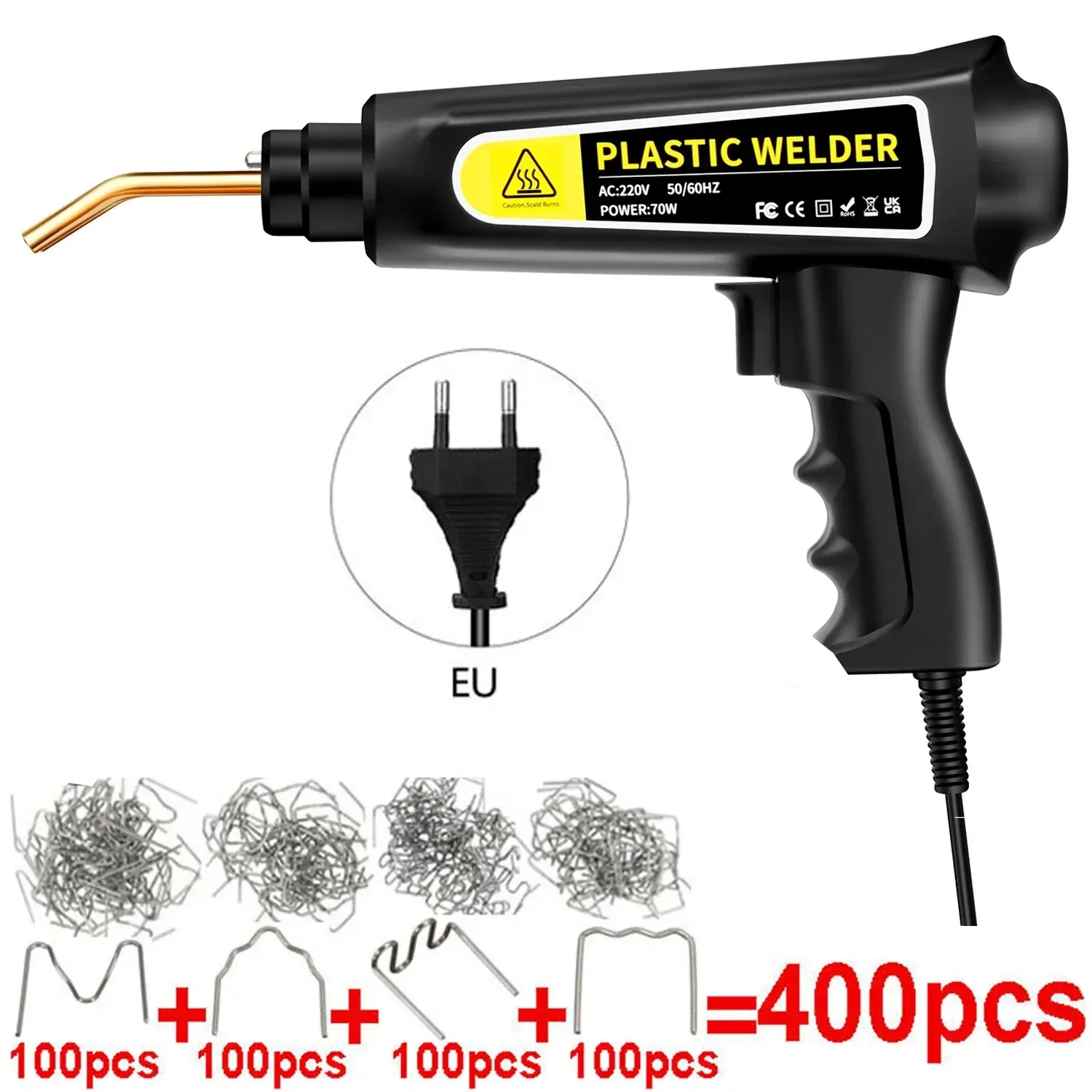Nieuwe Heteluchtpistool Plastic Lasmachine Bumper Soldeerbout Nietjes Bumper Reparatie Auto Gereedschap Kit HOT Nietmachine Plastic Lasser