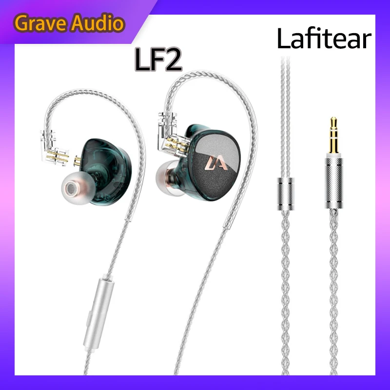 

Lafitear LF2 HIFI 2DD+2BA Dynamic Banlanced armatured Hybrid In-Ear Earphones Earbuds Monitor Headphones with Detachable Cable