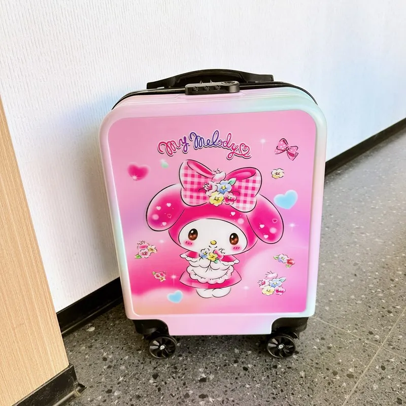 Novo estilo 18 polegadas crianças trole caso grande capacidade bonito sanrios kawaii dos desenhos animados mala moda viagem check-in bagagem