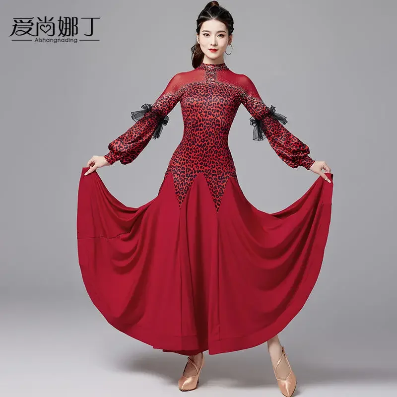 

Professional Stage Performance Dress Modern Dance Dress National Standard Waltz Dance Costume