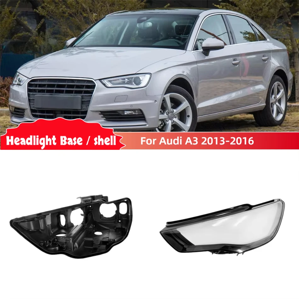 Для Audi A3 2013 2014 2015 2016, автомобильные аксессуары, цоколь, корпус фары, домашний ящик, фары, линзы
