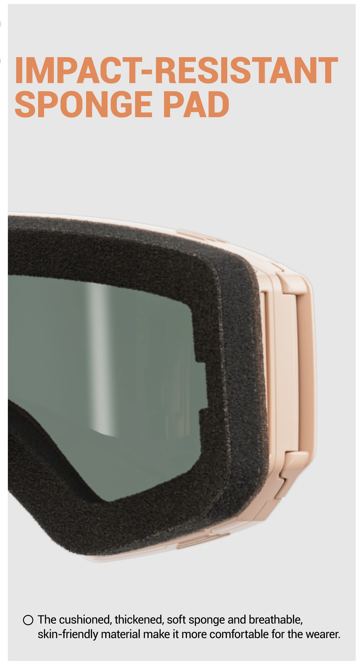 Kapvoe Photochrome Skibrille mit Magnetischen Antibeschlag-Gläsern UV400-Schutz für Männer und Frauen Skibrille Schnee-Sonnenbrille Sportbrille – Detail 7