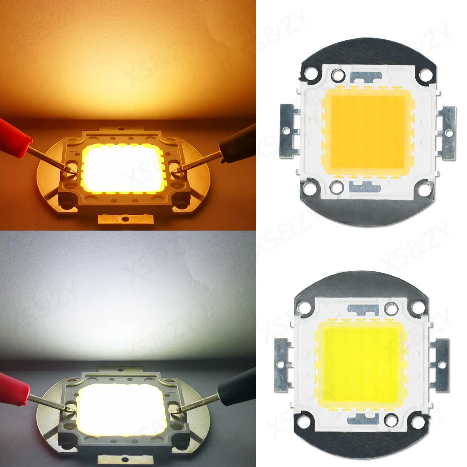 LED Beads 10W 20W 30W 50W 100W Integrated Light Source Warm Color White DC12-14V DC30-32V All Copper Bracket For Flood Light DIY