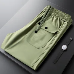 2024 Spring/summer leisure sports pants men slim waist back pocket flap design men's sweatpants