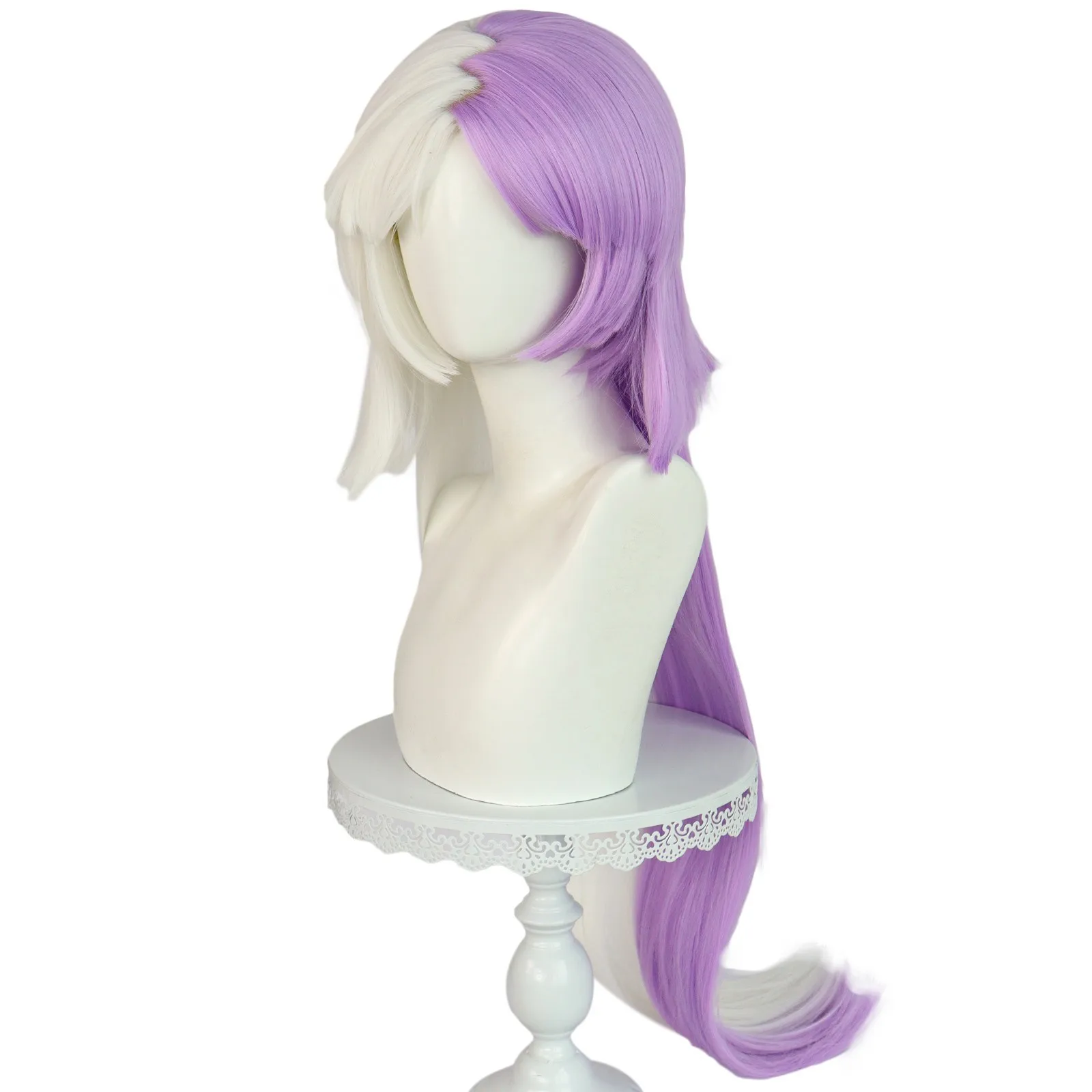 Cosplay Anime Bungo Stray Dogs DokiDoki Sigma Wigs Unisex White Purple Hair Heat Resistant Synthetic Halloween Dress Up Party