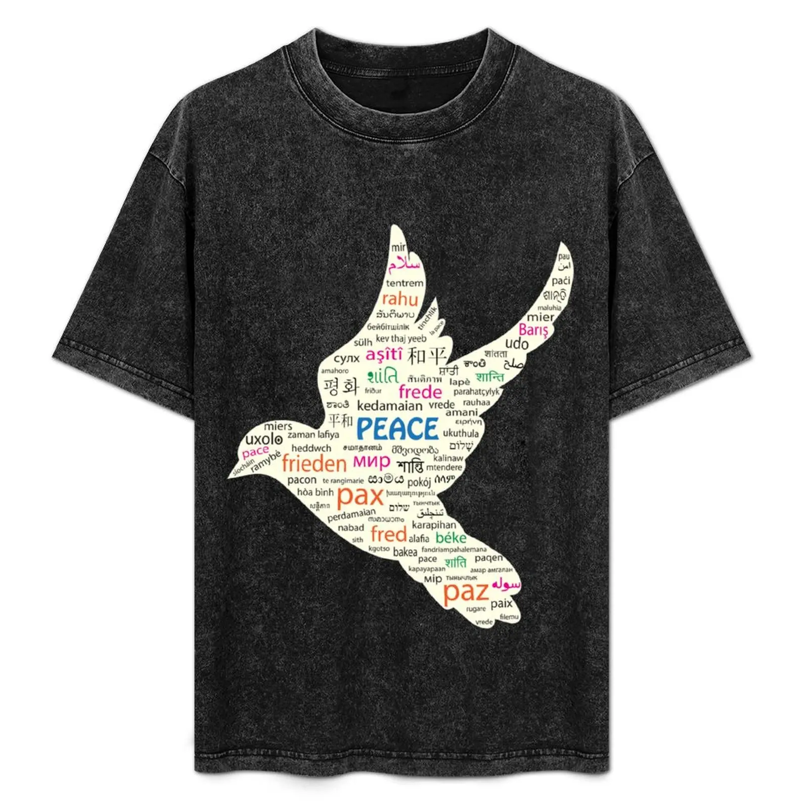 

Peace in Different languages T-Shirt Sporty Breathable Short Sleeve T-Shirt