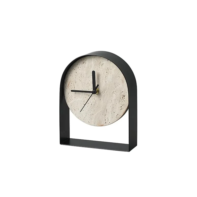 

Modern wabi-sabi creative cave stone table clock alarm clock bedside table ornament