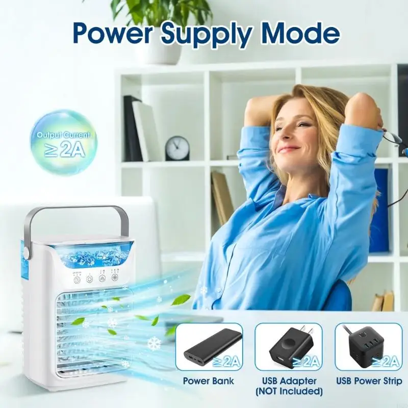 Quạt làm mát điều hòa nhỏ 3 tốc độ quạt làm mát cho phòng ngủ ngoài trời 45bd