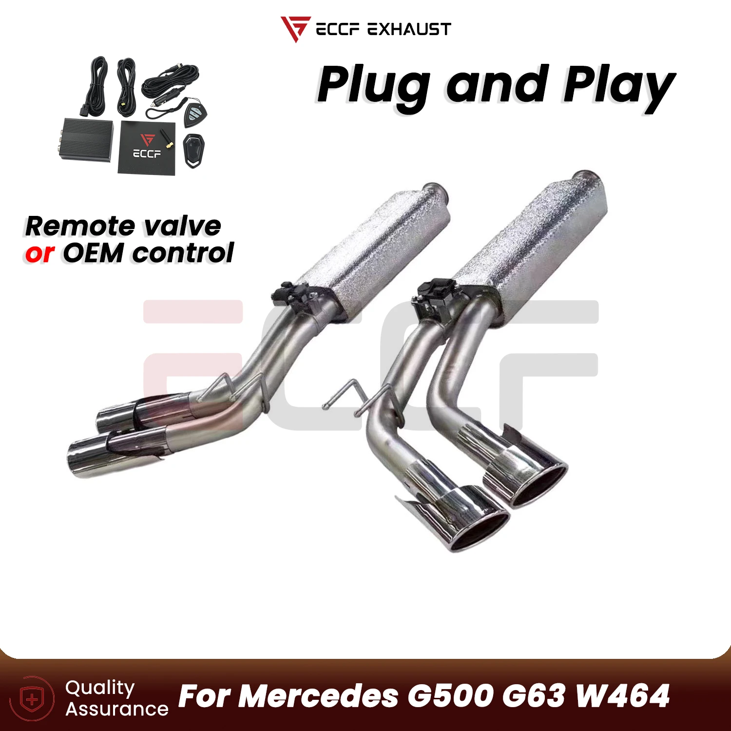 

Sporty Stainless steel Catback Exhaust system FOR Mercedes G500 G63 W464 Four outlet tail design Performance Upgrade
