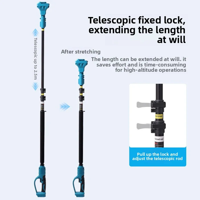 Rechargeable Lithium Battery Chain Saw Garden Outdoor Single Hand Saw Retractable High Branch Shears