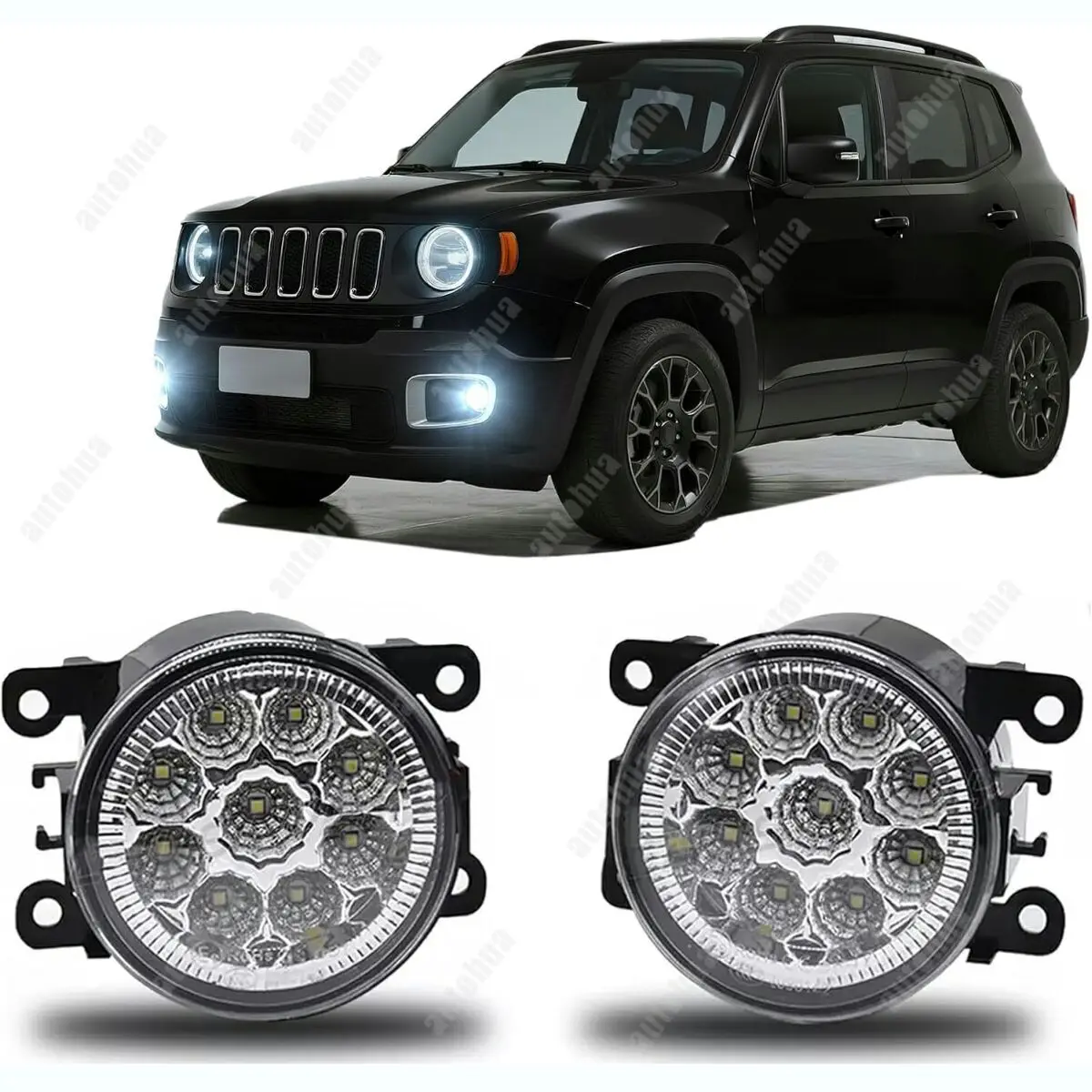 

Fog Light Lamp 3.5 Inch Pair For 2015-2018 Jeep Renegade Clear Lens Bumper Replacement,45W,6000k,pack of 2