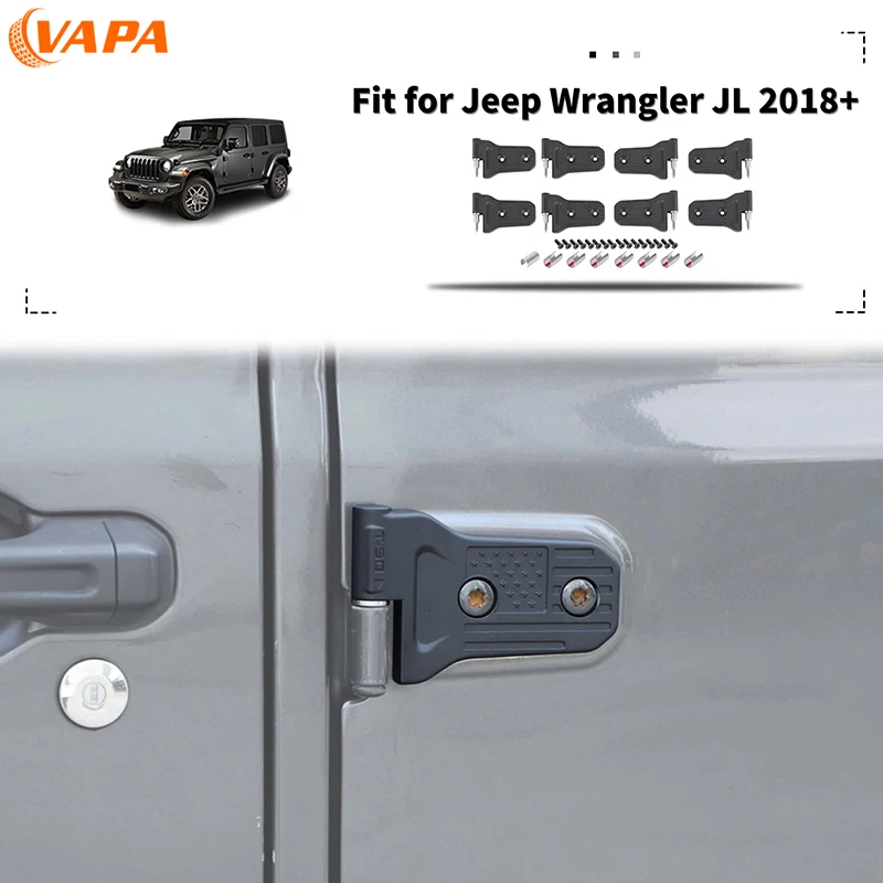 

Metal Door Hinge Bolts Guides Liner for Jeep Wrangler JL & Gladiator JT 2018 Up 4 Doors Car Original Exterior Accessories