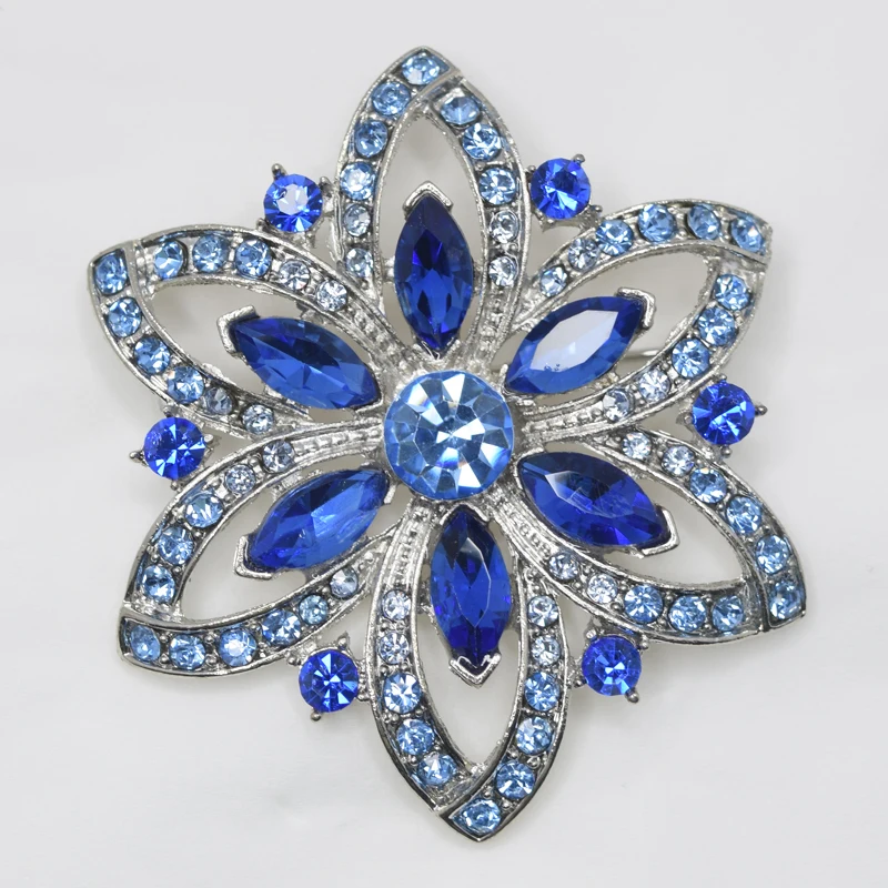 

12pcs/lot Wholesale Fashion Brooch Marquise Rhinestone Flower Pin brooches Jewelry Gift C101763
