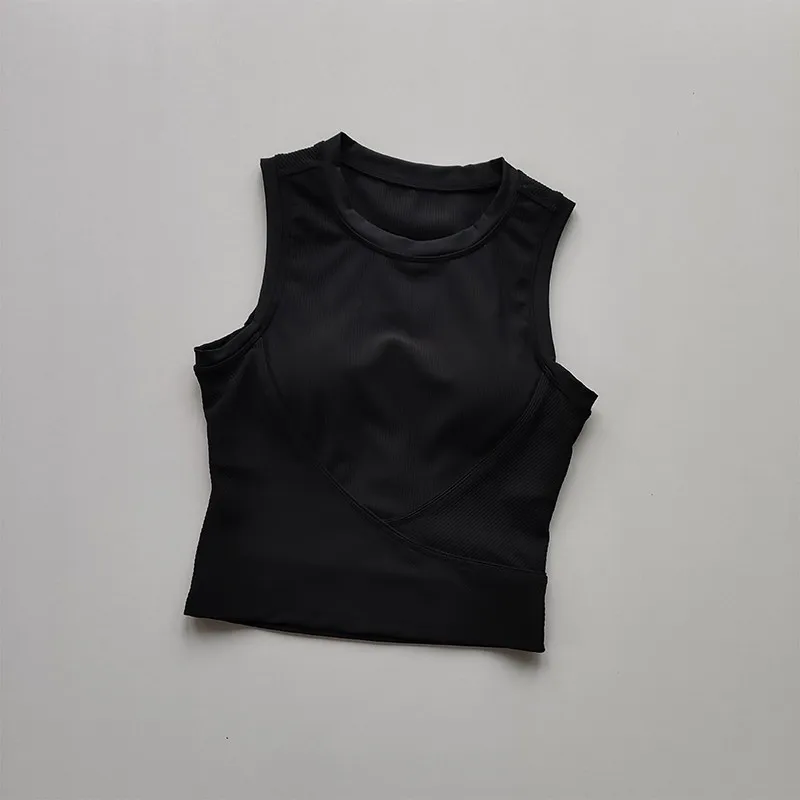 Damen Yoga-BH Hochfester Stoßfester Sport-BH Gepolsterte Sport-Unterwäsche Push-Up Fitness-Top Lauf-BH Gym-BH – Detail 16