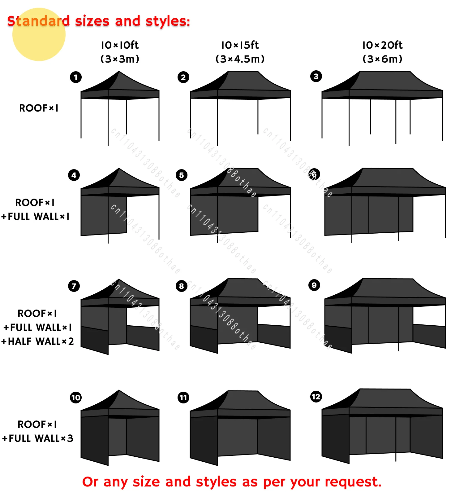 Fully Custom Suitable for Trade Exhibition Booths, Outdoor Event Marketing, Heavy Duty Exhibition Canopy Tents