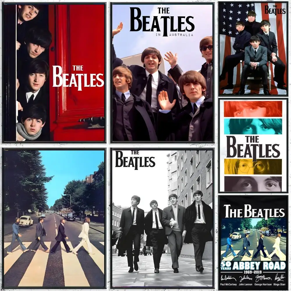 The Beatles Rock Band Decor Poster HD Waterproof Wall Decal for Study, Living Room & Garage, DIY Great Gift for Fans