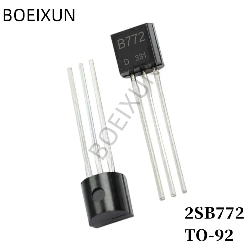 300/500/1000/2000/3000Pcs 2SB772 B772 DIP Transistor TO-92 PNP Type 30V/3A Bipolar Amplifier Transistor