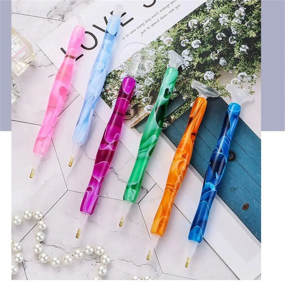 13PCS/SET 5D Diamond Painting Pen Crystal Point Drills Handmade Tools With Metal Drill Heads Multi Placer Pens Tip Accessories