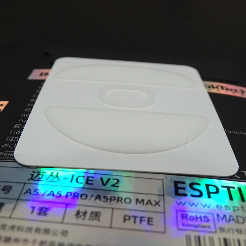 1 Pack Original Esptiger ICE V2 Mouse Skates For MCHOSE AX5/A5/A5 PRO/PRO MAX Mouse White Arc Esports PTFE Mice Feet Glides