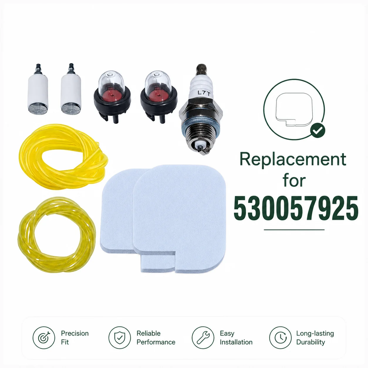 530057925 530095646 Air Filter Kit Fuel Filter Spark Plug Oil Pipe For Poulan P3314 P3816 P3416 P4018 PP3416 PP3516 Gas Chainsaw