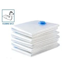 5 Pack Vacuum Storage Bags For Comforters and Blankets Clothes Travel Home Packing Organizer Not Included Pump