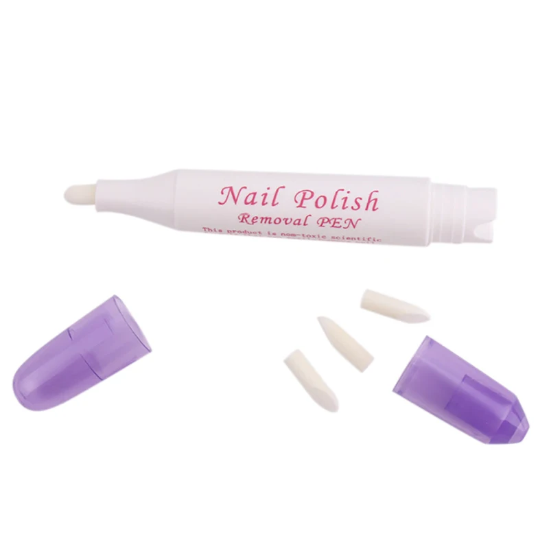 5 Stuks Nail Art Lak Verwijderaar Reiniger Corrector Pen Vervangbare Borstels 15 Tips