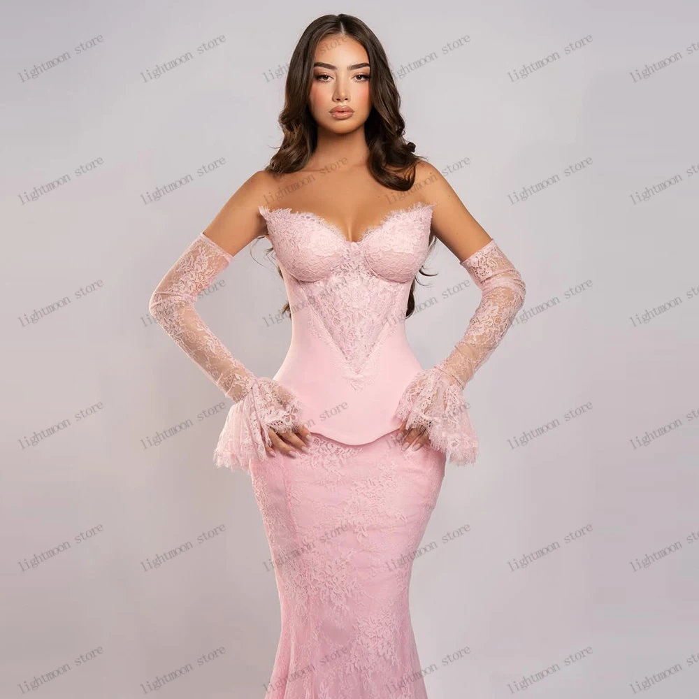 Abiti da sera glamour Squisito abito da ballo Abiti a strati in pizzo Splendido pavimento Lunghezza Backless Abiti da gala Personalizzato 2026